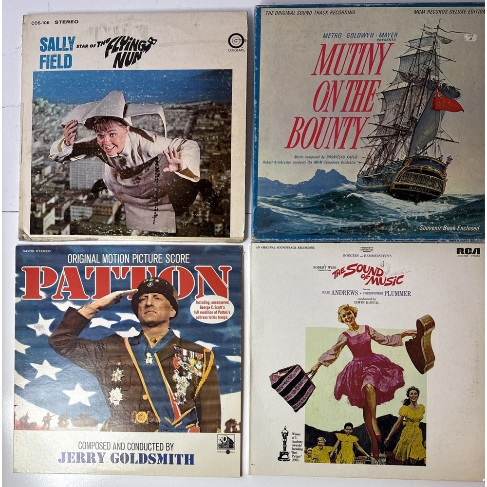 Lot of 4 Soundtrack Vinyl LPs Used See Pics for Titles (19G)